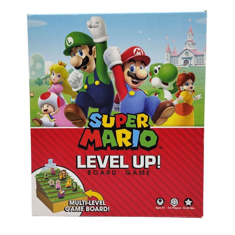 Super Mario Level Up Board Game Complete USAOpoloy 2017 Luigi Nintendo Family